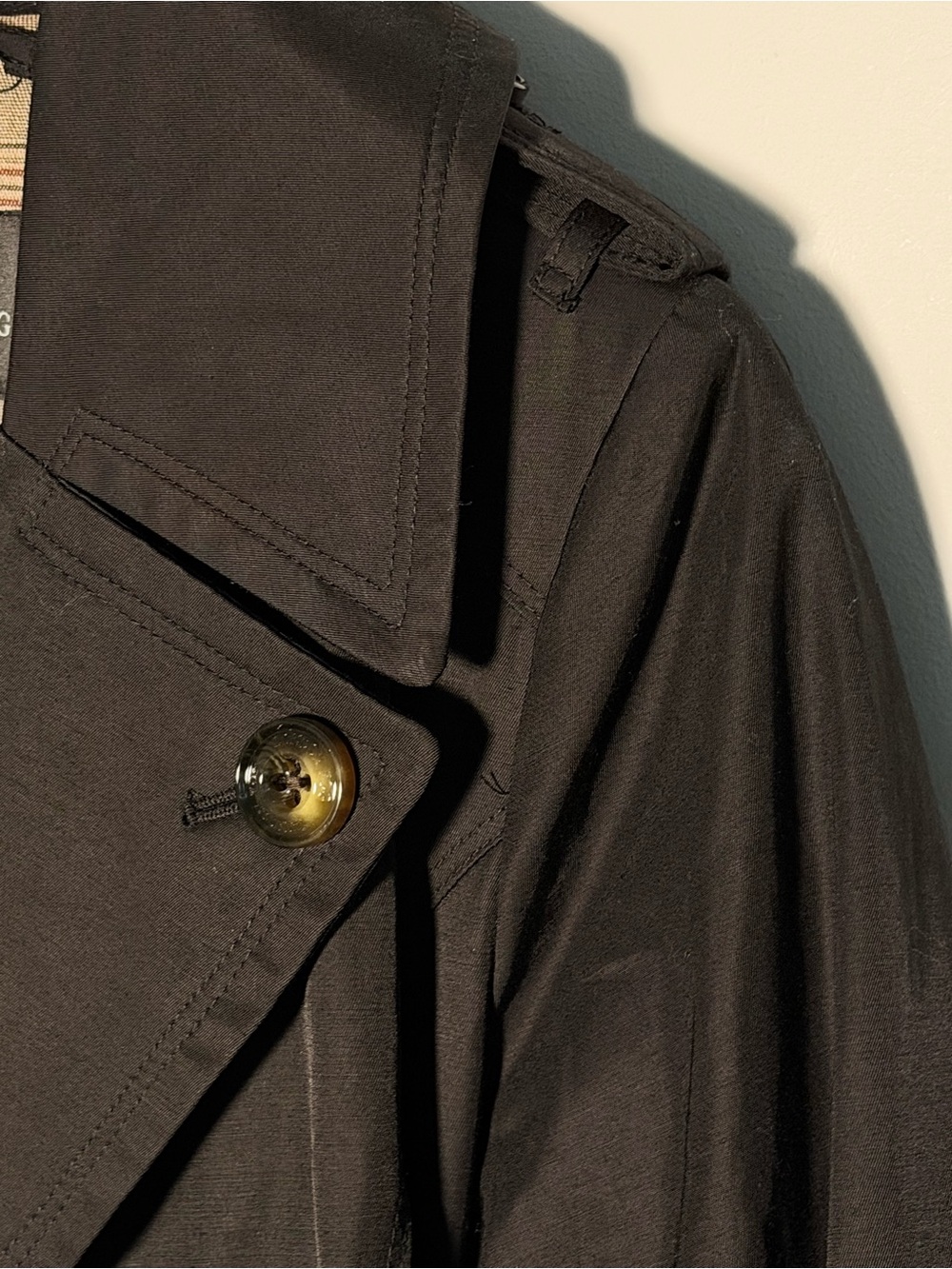 London Fog Classic Black Trench Coat Small - Picture 4 of 13